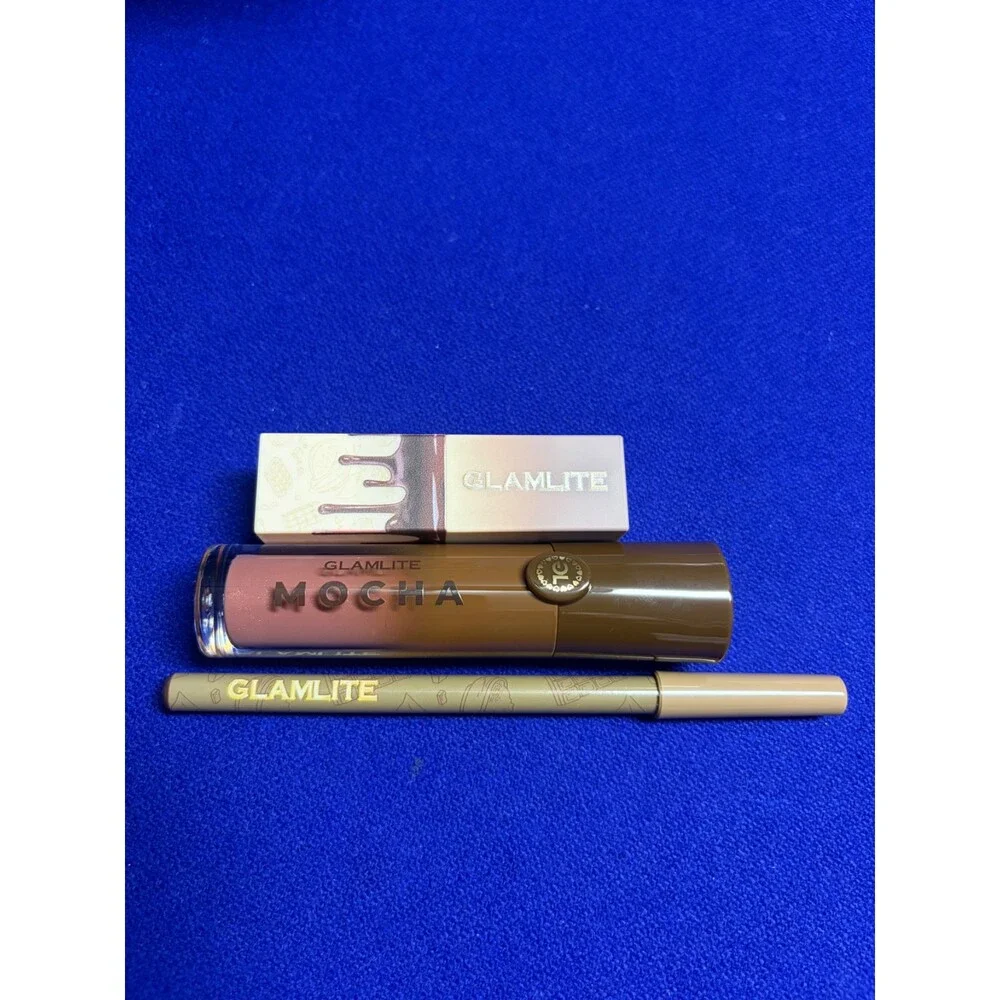 Glamlite Mocha Frappe Lip Kit TRIO Lip Liner, Lipstick, Lip Gloss NEW